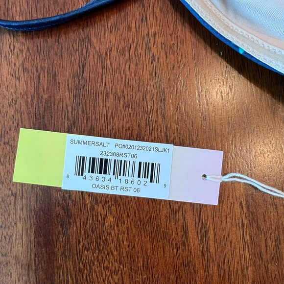 Summersalt Oasis Bikini Top- Small Scatter Stars in Deep Sea- Sz 6 - Picture 3 of 4